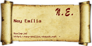 Ney Emília névjegykártya
